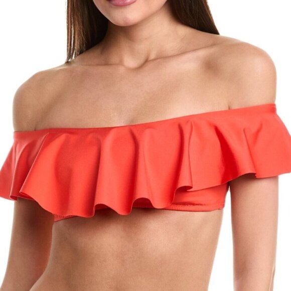 Trina Turk 'Monaco' Off-The-Shoulder Bandeau Bikini Top, Flame (Orange) - Picture 1 of 2
